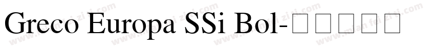 Greco Europa SSi Bol字体转换